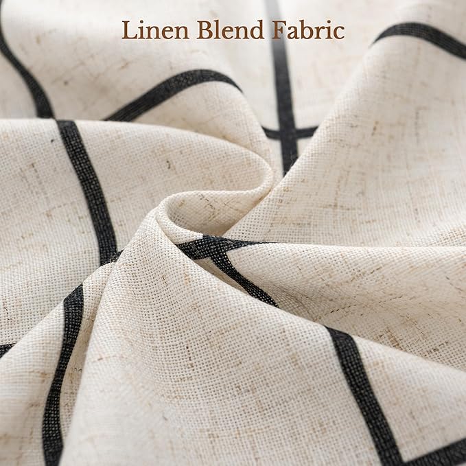Plaid Pinch Pleated Curtains - Image 8