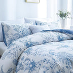 BOLINLIVING Floral Duvet Cover Full Size 3 Pieces, Flower Duvet Cover - Image 5