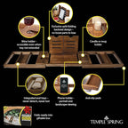 Temple Spring Foldable Bathtub Tray, Unique Design Selfcare Bathroom Caddy - Image 4