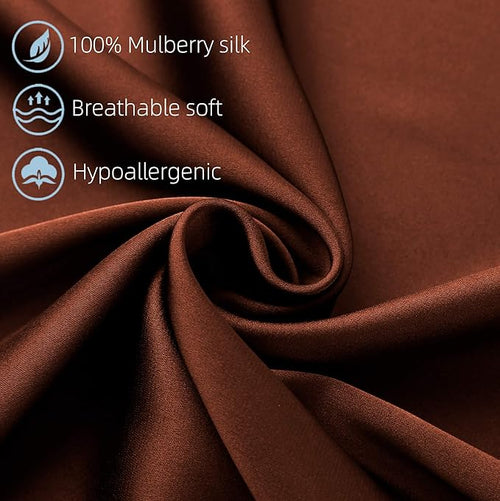 100% Silk Pillow Cases 2 Pack, Mulberry Silk Pillowcase - Image 2