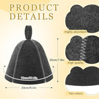 JaGely Sauna Hat for Men Women Sauna Hat Vaporarium Cap Russian Banya Cap for - Image 2