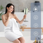 POLYTE 430 GSM Microfiber Quick Dry Lint Free Oversize Bath Towel Set, 6 Piece - Image 6