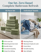 Casa Platino 100% Luxury Cotton Bath Towel Pack of 18 - Image 5