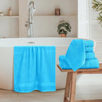 Belizzi Home 8 Piece Towel Set 100% Ring Spun Cotton, 2 Bath Towels 27x54 - Image 3