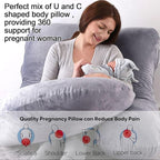 U-Shaped Full Body Pillow for Adults, Maternity Pregnancy Pillow - Image 7