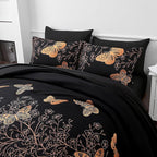 Yogeneg 5 Piece Bed in a Bag Twin Size Comforter Set Black Bedding Set - Image 2