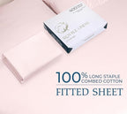 Royale Linen 400 Thread Count 100% American Grown Cotton Fitted Sheet Twin Size - Image 9