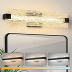 Black LED Bathroom Vanity Light, 24.4 Inch 15W Modern Dimmable Bathroom Light by Osimir