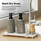 Razborci Instant Dry Sink Caddy Kitchen Sink Organizer, Quick Drying Stone Tray - Image 4