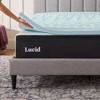 LUCID 2 Inch Gel Memory Foam Mattress Topper, Twin XL size – 5 Zones – Cooling - Image 6