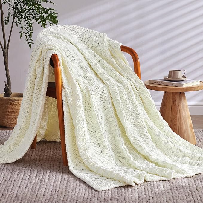 Knitted Weighted Blanket for Adult, No Beads Heavy Blanket 48” x 72'' 10lbs - Image 2