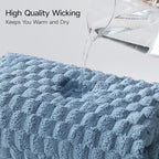 REDKISS 4 Pack Blue Microfiber Bath Towels - Image 5