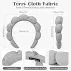 Ztomine Spa Headbands for Washing Face or Facial, Terry Cloth Headband Wash - Image 3