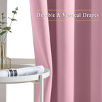 NICETOWN Crystal Pink Room Darkening Curtain Panels - Image 5