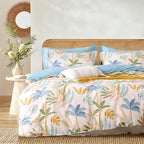 LEMIROE Tropical Coastal Blue Cotton Comforter Twin Size 2Pcs by LEMIROEBEDDING