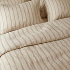mixinni Striped Duvet Cover Set Twin XL, 3 Piece Cotton Linen Blend Bedding Set - Image 4