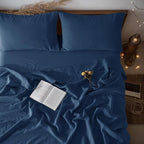 LBRO2M 100% Pure Linen Sheet Set Deep Pocket Up to 16" Bed Sheets Sets by LBRO2MBedding
