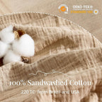 100% Sandwashed Cotton Duvet Cover King, Soft King Size Duvet Cover Set 3 Pieces - Image 3