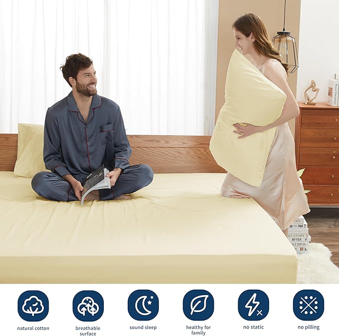 Sunflower California King Fitted Sheet, 1-Piece Deep Pocket Fitted Bottom Sheet - Image 5