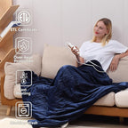 Tefici Electric Heated Blanket Throw, Super Cozy Soft 2-Layer Flannel 50" x 60" - Image 2