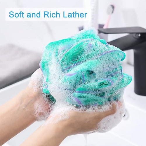 AmazerBath Loofah Sponge 75g/Piece, Exfoliating Bath Sponge Body Scrubber - Image 2