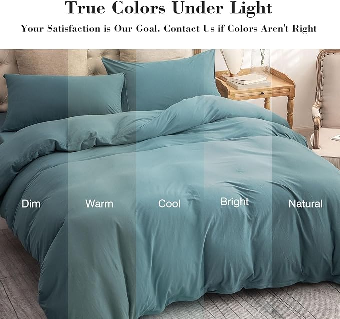 PURE ERA Jersey Knit Duvet Cover Set 100% T-Shirt Cotton Super Soft Comfy 2pc - Image 6