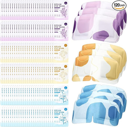 120 Pcs Steam Eye Masks Disposable Bulk Self Heated Eye Masks by yesaior