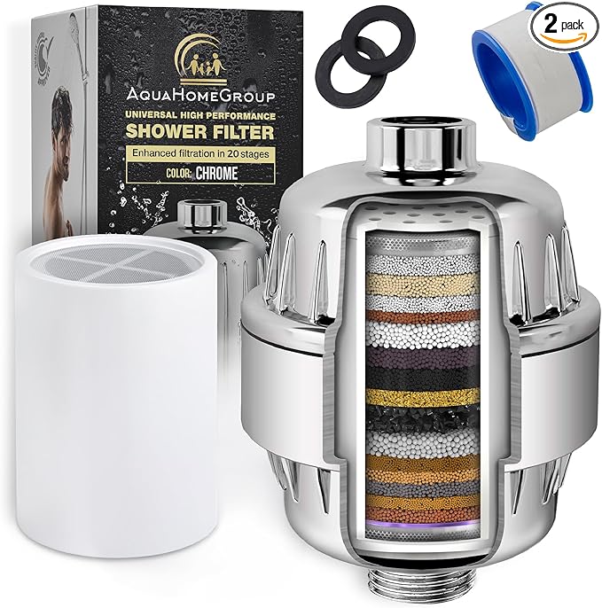 AquaHomeGroup 20 Stage Shower Head Filter by Aquahomegroup