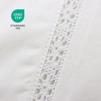 100% Cotton Lace Pillow Cases King Size Set of 2 - Image 3