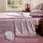 MR&HM Satin Bed Sheets with Elastic Corner Straps, King Size Sheets Set - Image 5