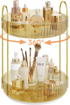 Rotating Makeup Organizer Countertop, Skincare Organizers, Spinning Perfume by Kinkota