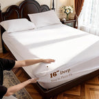 LBRO2M 1000 Thread Count 100% Cotton Sheets Set, King Size Bed Sheet 4 Piece - Image 4