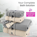 CASA COPENHAGEN X Line 6Pcs 100% Egyptian Cotton Large Designer Towels Gift - Image 2