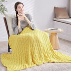 Knitted Weighted Blanket for Adult, No Beads Heavy Blanket 60” x 80'' 10lbs - Image 7