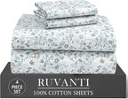 RUVANTI 4 Pcs Cotton Sheets by Ruvanti