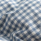 MKXI Blue and White Gingham Duvet Cover Twin Size, 3-Piece Bedding Set - Image 8