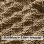 Knitted Weighted Blanket for Adult, No Beads Heavy Blanket 60” x 80'' 10lbs - Image 4