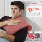 Calming Heat XXL Wide Massaging Vibrations Weighted Heating Pad by Sharper - Image 2