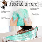 African Exfoliating Net Sponge Black & Seawave - Image 2