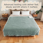 Electric Heated Blanket Full Size 72"x84", Soft Flannel - Image 7