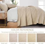 Yiran Camel Quilt Set Queen Size, 3 Piece Reversible Bedspreads Bedding Set - Image 7