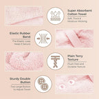 Lili&James 100% Cotton Hair Towel Wrap - Image 5