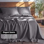 LBRO2M 100% Pure Linen Sheet Set Deep Pocket Up to 16" Bed Sheets Sets - Image 7