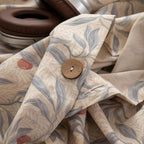 mixinni Cotton Linen Floral Duvet Cover Set, Vintage Botanical Print Comforter - Image 9