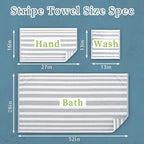 Gray and White Towels, 4 Hand 16"x27", 2 Bath 28"x52" - Image 4