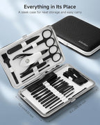 Manicure Set, Jubolion 19pcs Stainless Steel Professional Nail Clippers - Image 6