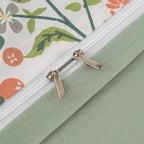 mixinni Flower Duvet Cover Twin XL Size, Sage Green Floral Duvet Cover Soft - Image 4