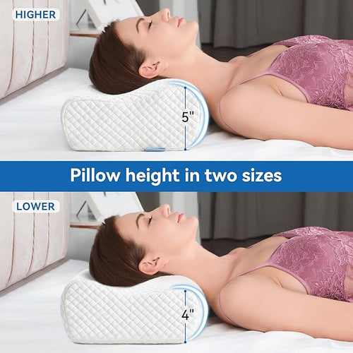 AM AEROMAX Travel Contour Memory Foam Pillow, Cervical Pillow - Image 2