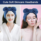 Ondder Spa Headband for Washing Face 8 Pack Navy Blue Skincare Headbands for - Image 3