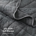 Sherpa Weighted Blanket for Adults, 20 lbs Fluffy Bed Blanket for Deep Sleep - Image 2